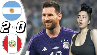 Argentina vs Peru 20 Highlights amp All Goals 2023 HD 🔥 Messi 2 Goals vs Peru REACTION [upl. by Hagerman]