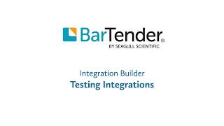 Testing you BarTender Integration [upl. by Aniroc]