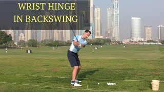 PROPER WRIST HINGE IN GOLF BACKSWING [upl. by Anwadal]