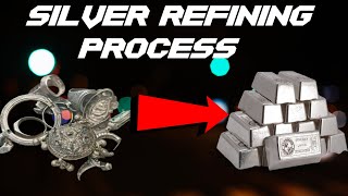 EASY SILVER RECOVERY FROM OLD JEWELRY  SILVER REFINING FULL PROCESS [upl. by Aix]