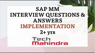 sap mm implementation interview questions for 2 years experience  sap mm implementation interview [upl. by Anni106]