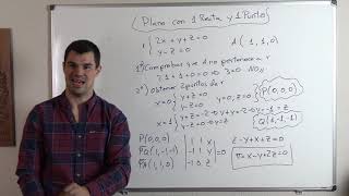 Calcular plano con recta y punto [upl. by Yorle]