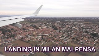 MILAN MALPENSA LANDING  ITALY 4K [upl. by Novehc]