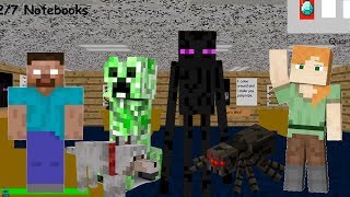 Steves Basics in Minecraft and learning Baldis Basics Mod [upl. by Asemaj825]