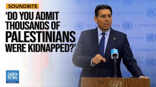 Journalist Grills Danon on Palestinians Kidnappings  Dawn News English [upl. by Hanas]