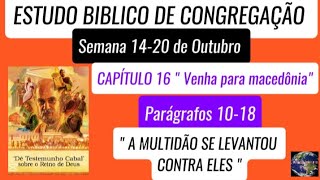 Estudo Biblico de Congregação Semana 1420 de Outubro 2024 JW Brasil [upl. by Thorma]