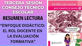 CEAA RESUMEN Enfoque DIDÁCTICO Tercera Sesión CTE Noviembre 2023 Preescolar Primaria Secundaria [upl. by Shamrao]