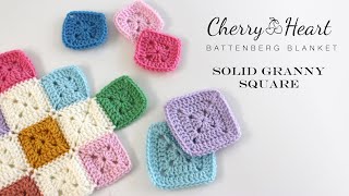 Tutorial  Solid Granny Square [upl. by Idna197]