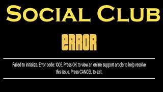 How to fix Social club failed to initialize Error code 1005 [upl. by Cesar]