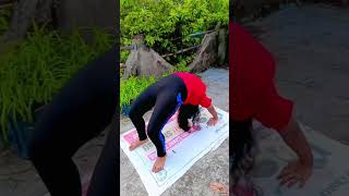 CHAKRASANA🕉️🧘‍♀️ Strengthens the arms shoulders and wristyoga fitness meditation yogapractice [upl. by Airetahs64]