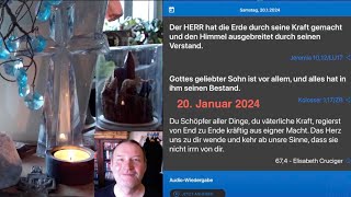 Gedanken zur Herrnhuter Tageslosung am 20 Januar 2024 [upl. by Clementi]