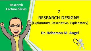 7 Research Designs Exploratory Descriptive Explanatory [upl. by Ednarb]