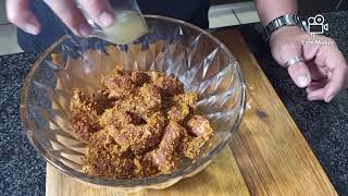 How to make crumbed steak strips crumbed steak snack salad Summer [upl. by Rockel]