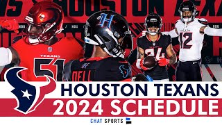 Houston Texans 2024 NFL Schedule Opponents And Instant Analysis  Texans AFC South Favorites [upl. by Selij]