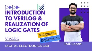 Familiarization of verilog programming  realization of basic gates  NOT amp AND  Malayalam  vivado [upl. by Clara]