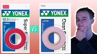 Yonex Clean Grap vs Super Grap  Badminton Grips [upl. by Aoh708]