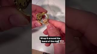 How to resize make a ring fit smaller using band aid or tape ringhack ringsize [upl. by Carmelia]