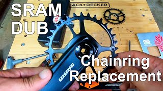 How to Replace a SRAM DUB Direct Mount Chainring [upl. by Neenwahs]