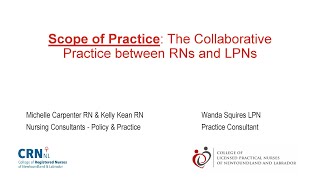 Scope of Practice of RNs amp LPNs [upl. by Eisnil620]