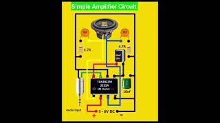 Simple amplifier circuit diagram amplifier circuitdiagram shortvideo short electronic viral [upl. by Nathalie277]