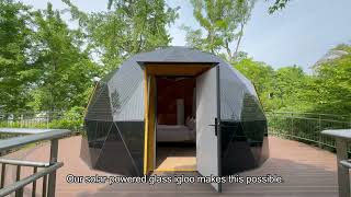 Power Your Glamping Adventure With Solar Powered Glass Dome [upl. by Egroeg84]