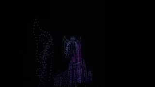 Pinocchios Blue Fairy in Drones Disney Electrical Sky Parade Paris shorts disney [upl. by Enyawud]