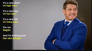 lagu Feeling Good michael buble  Lirik dan Terjemahan [upl. by Dalila44]