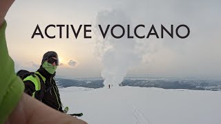 Ticking off the bucket list Skiing a Live Volcano in Japan  Hokkiado Jan 2023 [upl. by Eerahs]