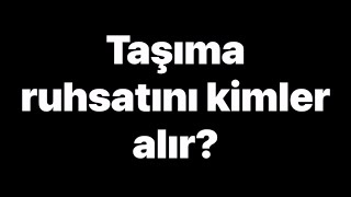 Tabanca Taşıma Ruhsatını Kimler Alır [upl. by Adnawuj755]