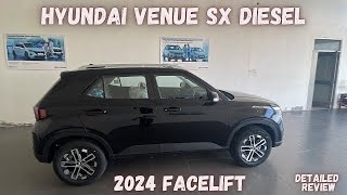 It’s only for diesel lovers 😎  Hyundai Venue SX Diesel 2024 facelift review [upl. by Lyram706]