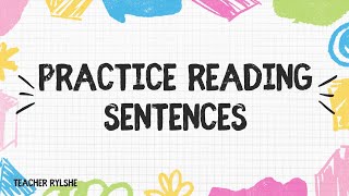 PRACTICE READING SENTENCES FOR GRADE 1 [upl. by Angelico]