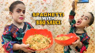 Spaghetti With BBQ Sauce Recipe  Sanober Chorti Kitchen  Sanober Choti Vlog  Spaghetti Recipe [upl. by Nisen]