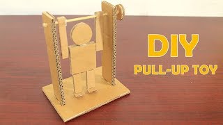 How to Make Pullup Man from Cardboard  DIY Cardboard Toy [upl. by Ynahirb]