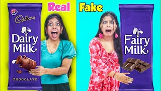 Real VS Fake Brands Food Challenge Cant believe this😱 [upl. by Basset]