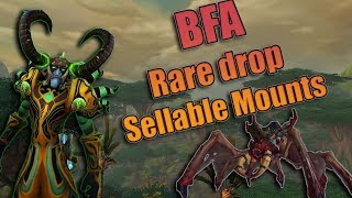 Battle for Azeroth  5 Farmable and Sellable Mounts How to Farm and Make Loads of Gold [upl. by Neelasor]