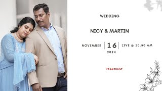 MARTIN amp NICY  WEDDING  LIVE STREAMING  16112024  TIME  1030 AM [upl. by Prue]