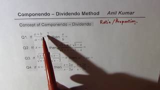 Hind Componendo Dividendo 4 Examples with Different Strategies SSC CBSE [upl. by Isnyl]