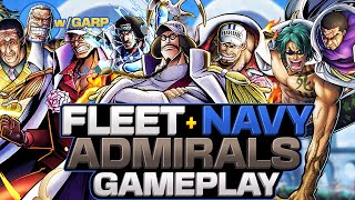 Fleet  Navy Admirals Gameplay wGarp  One Piece Bounty Rush [upl. by Euqirne]