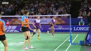 Mixed Team Bronze  SIN vs IND  WD  2014 Commonwealth Games badminton [upl. by Nimsaj752]