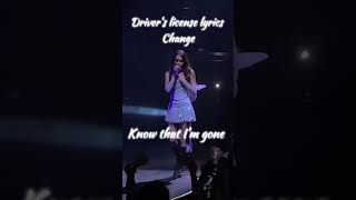 Driver’s license lyrics change youtubeshorts oliviarodrigo edit lyrics emma2122 [upl. by Brunelle561]