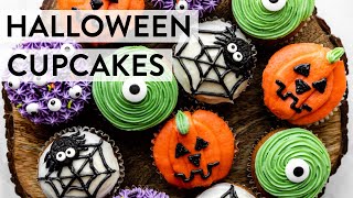 Decorated Halloween Cupcakes  Sallys Baking Recipes [upl. by Siednarb]