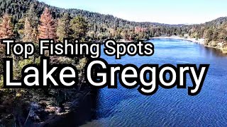 Top Fishing Spots  Lake Gregory California Drone Views [upl. by Melisenda]