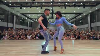 Romeo Santos SUS HUELLAS  Marco y Sara bachata style  workshop en ISTAMBUL salsa congress [upl. by Mas]