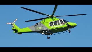 Childrens Air Ambulance GCPTZ HLE81 Landing At Derriford Hospital 200524 [upl. by Misak]