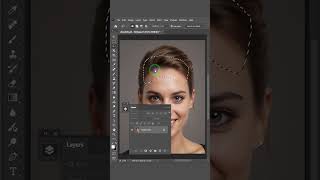 FIX Your Long Forehead in Photoshop with This ONE Trick shorts short photoshop [upl. by Hendrika]