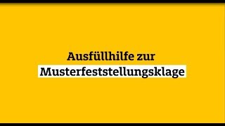 Anleitung Ausfüllhilfe zur Musterfeststellungsklage  ADAC [upl. by Luwana]