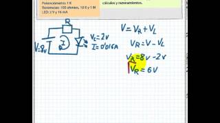 Circuito de un LED con potenciómetro [upl. by Gavini]