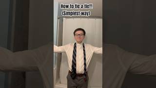 How to TIE a tie SIMPLEST WAY tutorial educational shorts [upl. by Etnauq]