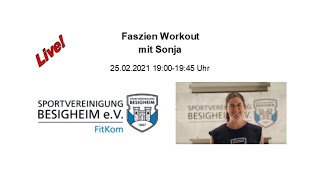 Live  Faszien Workout mit Sonja [upl. by Adnahsat]