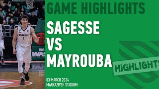 Highlights Sagesse vs Mayrouba  03 March 2024 [upl. by Egas]